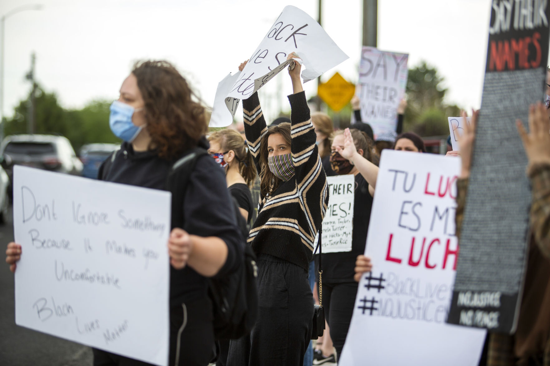Citizens gather to protest police brutality